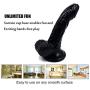 6 Inches Black Dillo for Men Lifelike Massagers with Strong Base， Harmless, Safe