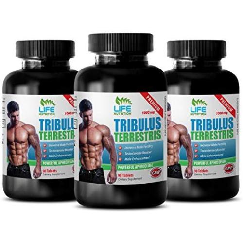 Increase male libido - TRIBULUS TERRESTRIS EXTRACT 1000Mg - Tribulus terrestris 95 steroidal saponins - 3 Bottles 270 Tablets