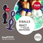 Fun Factory Sex Toys | Butt Plug B-Balls Uno and B Balls Duo Anal Sex Toys | Anal Toy with Rotating Inner Balls Anal Plug (Black/Red)