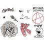 Lil Peep Face Tattoo Set | Temporary Tattoos | Halloween Costume | Skin Safe