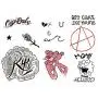Lil Peep Face Tattoo Set | Temporary Tattoos | Halloween Costume | Skin Safe