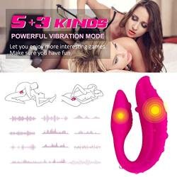 Mini U Shaped Wireless Rechargeable Couple Love Stimulation Wireless Vibrating Toy with Strong Patterns Handsfree USB Waterproof Wand Massager