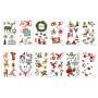 Christmas Temporary Tattoos Stickers,Christmas Decorations with Santa Claus Christmas Tree Socks Reindeer Gift Bags for Kids Christmas Party,Fun Christmas Holiday Tattoo for Kids （30 sheets）