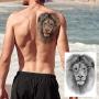 EGMBGM 6 Sheets Tribal Realistic Lion King Temporary Tattoo Stickers For Men Kids Cool Black Ink Tiger Drawing Waterproof Fake Tattoos For Women Body Art Real Large Tatoos Temporary Paper Set Animals