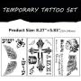 CARGEN Celebrity Realistic Temporary Tattoo Singer J.B Life-Size Temporary Tattoo Chest Back Arm Face Sleeves Fake Tattoo Stickers for Men Women for Boys Girls for Concert Party