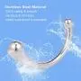 Lebeaut Stainless Steel Double-ended G-Spot Wand Prostate Massage Stick Metal Stimulator Anal Plug Dildo Masturbator Sex Product For Women Men Gay Lebeaut Stainless Steel Double-ended G-Spot Wand Prostate Massage Stick Metal Stimulator Anal Plug Dildo Masturbator Sex Product For Women Men Gay