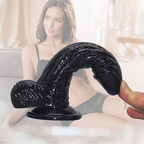 ZYYSQ 6 Inch Wearable Strap on Large Dillo Pěnnis with Suc-Tion Cup for Women Couples DT063 ZYYSQ (Color : Black)