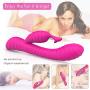 Soft Silicone Waterproof Rechargeable Rabbit Vibrator Dildo Sex Toy for Women, Oopsix Personal Massagers G Spot Vibrator Adult Toys for Couples with 9 Speed Vibration Led Lights