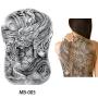 3 Sheets Big Large Full Back Chest Tattoo Sticker Temporary Dragon Decal for Women Men