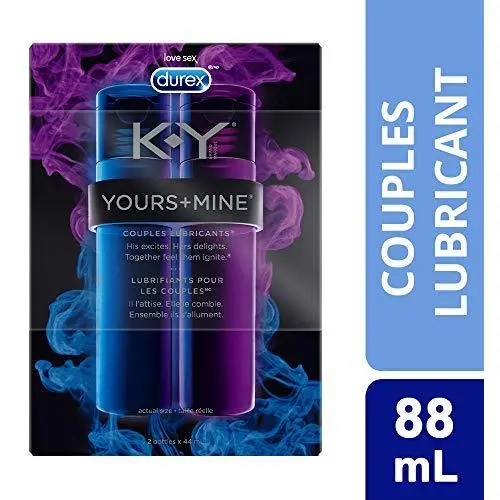 Couples Lubricant, K-Y Yours and Mine Lube for Him and Her, Couples Personal Lubricant and Intimate Gel, 2 Count, 1.5 Fl Oz Couples Lubricant, K-Y Yours and Mine Lube for Him and Her, Couples Personal Lubricant and Intimate Gel, 2 Count, 1.5 Fl Oz
