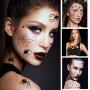 Halloween Tattoos Face Spiders and Spider Net Temporary Tattoos Shoulder Arm Body Stickers for Kids adults Women Girls and Boys (10 sheets)