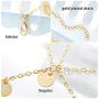 Aukmla Gold Small Coins Hair Chain Boho Festival Wedding Headpiece Head Chain Spring Summer Christmas Headchain Gold Hair Jewelry for Women and Girls