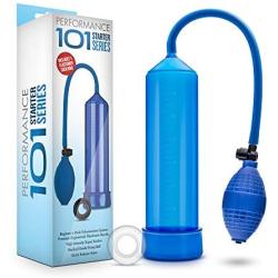 Beginner Penis Pump - Male Enhancement Erection Vacuum Chamber - Sex Toy for Men (Blue)