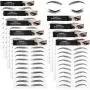 9 Sheets 4D Hair-Like Authentic Eyebrows Waterproof Eyebrow Tattoo Stickers Eyebrow Transfers Stickers Eyebrow Grooming Shaping Sticker for Women Girls Makeup Supplies, 9 Styles 90 Pairs (Black) 9 Sheets 4D Hair-Like Authentic Eyebrows Waterproof Eyebrow Tattoo Stickers Eyebrow Transfers Stickers Eyebrow Grooming Shaping Sticker for Women Girls Makeup Supplies, 9 Styles 90 Pairs (Black)
