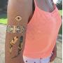 Metallic Temporary Tattoos for Women Teens Girls - 8 Sheets Gold Silver Temporary Tattoos Glitter Shimmer Designs Jewelry Tattoos - 100+ Color Flash Fake Waterproof Tattoo Stickers (Mustique)