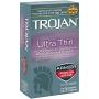 Trojan Condom Sensitivity Ultra Thin Spermicidal, 12 Count