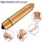 Vibrator, Oomph! Powerful WaterProof Single-speed Massager Mini Bullet Vibrator/Vibes Female Masturbation Toy (Golden)