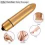 Vibrator, Oomph! Powerful WaterProof Single-speed Massager Mini Bullet Vibrator/Vibes Female Masturbation Toy (Golden)