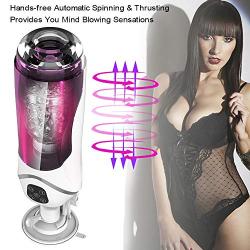 WeDol Rotating Male Masturbation Cup with 10 Spinning Modes and 10 Speeds to Stimulate Penis Glans, Automatic Penis Head Training Tool Masturbation Sex Toys for Prolonged Stronger Erection