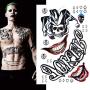 Leoars Joker Tattoo Stickers, 3-Sheet Harley Quinn Temporary Tattoos and 3-Sheet Fake Joker Suicide Squad Tattoos for Adult Men Women Kids Halloween Costume Cosplay Parties Accessories