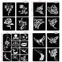 Airbrush Tattoo Stencil Kit Durable Body-Painting Alphabet Temporary Tattoo Template Body Art Drawing Stencil for Henna Tattoos,Body Glitter Tattoos,Face Painting (118pcs/pack) Airbrush Tattoo Stencil Kit Durable Body-Painting Alphabet Temporary Tattoo Template Body Art Drawing Stencil for Henna Tattoos,Body Glitter Tattoos,Face Painting (118pcs/pack)