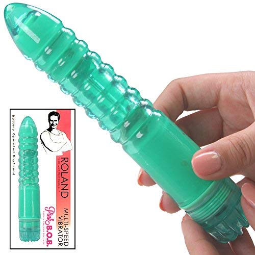 Rippled Waterproof Vibrator - Multi Speed Vibrations for Clit or G Spot Stimulation - Powerful Sex Toy