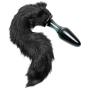 Frisky Midnight Fox Glass Butt Plug with Tail