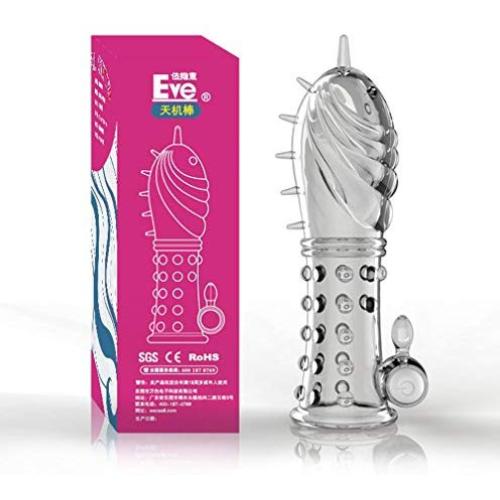 Love Fly Crystal Condom Cover Enlarger Extender Reusable Condom Sleeve Case Pumps Enlargers for Men Women and Couples New