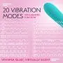 Ultra Bullet Personal Sex Toy Masturbation Device for Women Built-in Function Waterproof Bodysafe Clitoral and Body Massager with 20 Vibration Modes Body Safe Silicone Waterproof (Aqua)