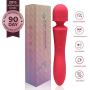 Portable Dual-Motor Powerful Massage Device - 10 Multi-Speed Cordless Handheld Massager - Great On Ease Up Back Legs Hand Pains and Facilitate Sports Recovery (My-Pink)