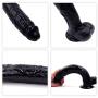 XBWsir Dillo with Suction Cup Hands-Free Flexible Pennis Seax Toiy for Women Men Beginners Black