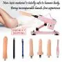 Y-Not Automatic Love Sex Machine Gun Sex Toys Masturbation for Women and Men Fast Pumping and Thrusting Multispeed Telescopic Free Dildo Retractable with 7 Attachments Pink
