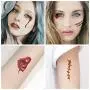 Halloween Temporary Blood-Tattoos Bleeding-Scar-Tattoo Stickers - Zombie Makeup Scary Fake Scars Blood Injuiry Cosplay Sticker for Halloween Masquerade Party 10 Sheets Halloween Temporary Blood-Tattoos Bleeding-Scar-Tattoo Stickers - Zombie Makeup Scary Fake Scars Blood Injuiry Cosplay Sticker for Halloween Masquerade Party 10 Sheets
