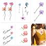 30 Sheets 3D Watercolor Lavender Flower Temporary Tattoos for Women Body Art Arm Fake Flora Adults Tattoo Sticker