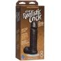 Doc Johnson The Realistic Cock with Removable Suction Cup - 8 Inch - F-Machine and Harness Compatible Dildo - Chocolate