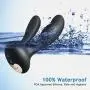 BOMBEX Rabbit Vibrator- Vaginal & Clitoral Vibrating Dildo - Silicone Vibe for Women & Couples, Rechargeable & Waterproof Stimulator with 10 Vibration Modes, Matte Black