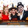 Zombie Makeup, Halloween Zombie Makeup Kit, Scar Tattoos, 5(Large)+6(Small) Pack Fake Scars Tattoos, Halloween Makeup Kit, Zombie Makeup Kit for Kids and Adults, Healthy, Waterproof, Long Last