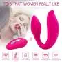 XSEXO Wireless Remote Control Rechargeable Mini Finger U Shape Sucking Massager with Strong Patterns Handsfree USB Waterproof Massager Wand
