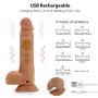 Dildo Vibrator with 8 Vibration Modes, INJOY 8.7inch FDA Approved Silicone Dildos, Wireless Realistic Dildo with Remote Control, IPX7 Waterproof, G Spot Dildo Adult Sex Toys for Women Masturbation