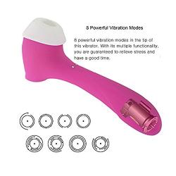 Viberate Rabbit Sucking Toys with 8 Speeds, Strong Feeling Fluttering Large Size Toys for Women