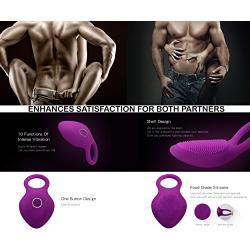 Super Soft Vibrating Cock Ring - Cockring Full Silicone Waterproof Rechargeable Penis Ring Vibrator - Best Sex Toy for Male or Couples - Enhancing Last Longer Orgasm - Vagina Massage Toys Gift Box