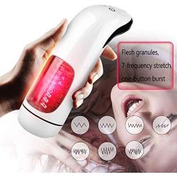 FeiGu Electric Automatic Male Masturbator, 7 Frequencies Telescopic Visible 3D Realistic Vagina Masturbation Cup with Female Moans, Adult Sex Toy for Men