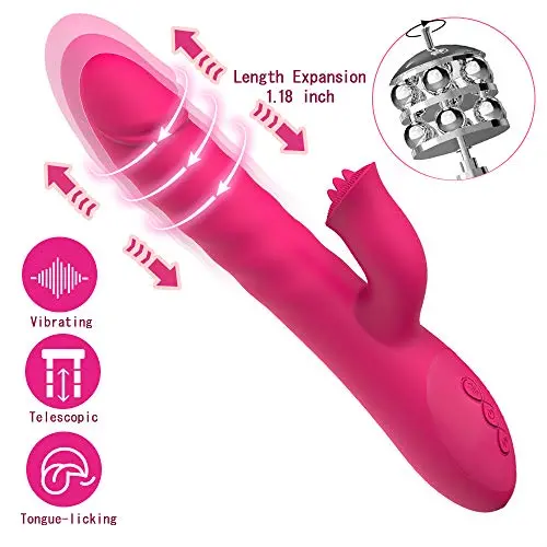 Telescopic Rabbit Vibrator Vagina Stimulator Vibration Massager, 10 Modes Skinfriendly Silicone Clitoris Massager, Treediride Rotating Vibrator USB Rechargeable G-spot Dildo Vibrator Adult Sex Toys Telescopic Rabbit Vibrator Vagina Stimulator Vibration Massager, 10 Modes Skinfriendly Silicone Clitoris Massager, Treediride Rotating Vibrator USB Rechargeable G-spot Dildo Vibrator Adult Sex Toys