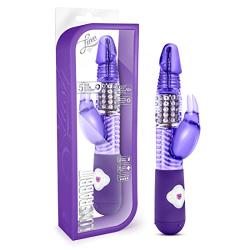 7 Vibrating Functions Luxury Soft Rotating Beads Rabbit Vibrator - Clitoral G Spot Dual Stimulator - Ribbed Textured Shaft - Waterproof - Sex Toy for Women - Sex Toy for Couples (Purple)