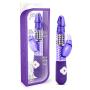 7 Vibrating Functions Luxury Soft Rotating Beads Rabbit Vibrator - Clitoral G Spot Dual Stimulator - Ribbed Textured Shaft - Waterproof - Sex Toy for Women - Sex Toy for Couples (Purple)