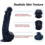 9.25 Inch Dicks Black Realistic Soft-ĎîLdɔ Women Massager for Women and Wife Gaohanwei