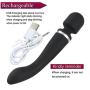 Wand Massager,Rechargeable Cordless Magic Vibrator Wand Clitoral Vibrator Stimulation with 20 Speeds Double End Vibrating Adult Sex Toys for Women Couples (Black)