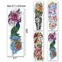 Leoars 4 Sheets Large Arm Temporary Tattoos and 4 Sheets Full Arm Sleeve Tattoo Sticker, Big Peacock Lotus Rose Fake Tattoos Sleeve Body Art for Women Men