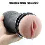 Male Masturbator With Strong Suction Base for Hands Free Fun, PALOQUETH Man Masturbation Cup with Porn Star Moaning Feature 10 Vibration Modes for Life like Experience