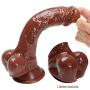 Tingxuan JDesto- ThickHandsfreeMássage Wand Super Huge Lady Toy DEPUR (Color : Brown)